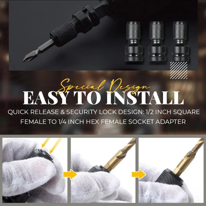 1/2" to 1/4" Hex Shank Adaptor