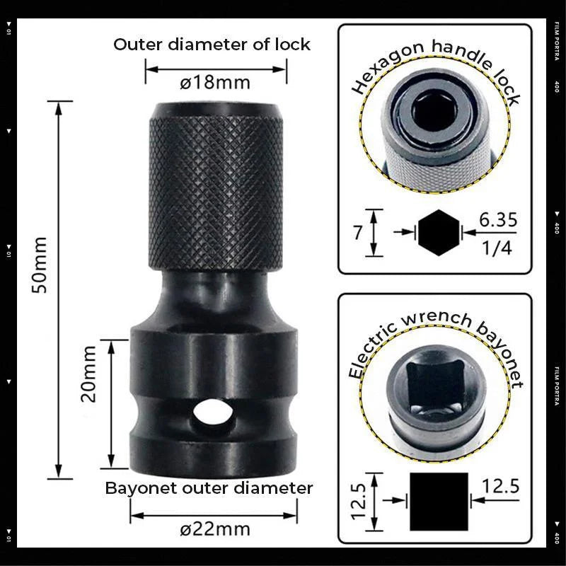 1/2" to 1/4" Hex Shank Adaptor