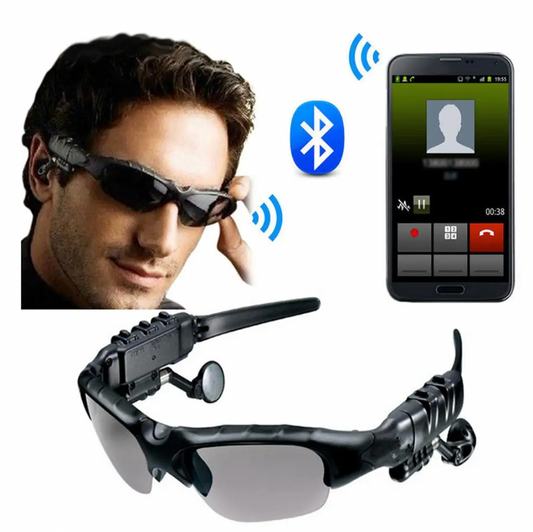 Sunglasses and Bluetooth headphones